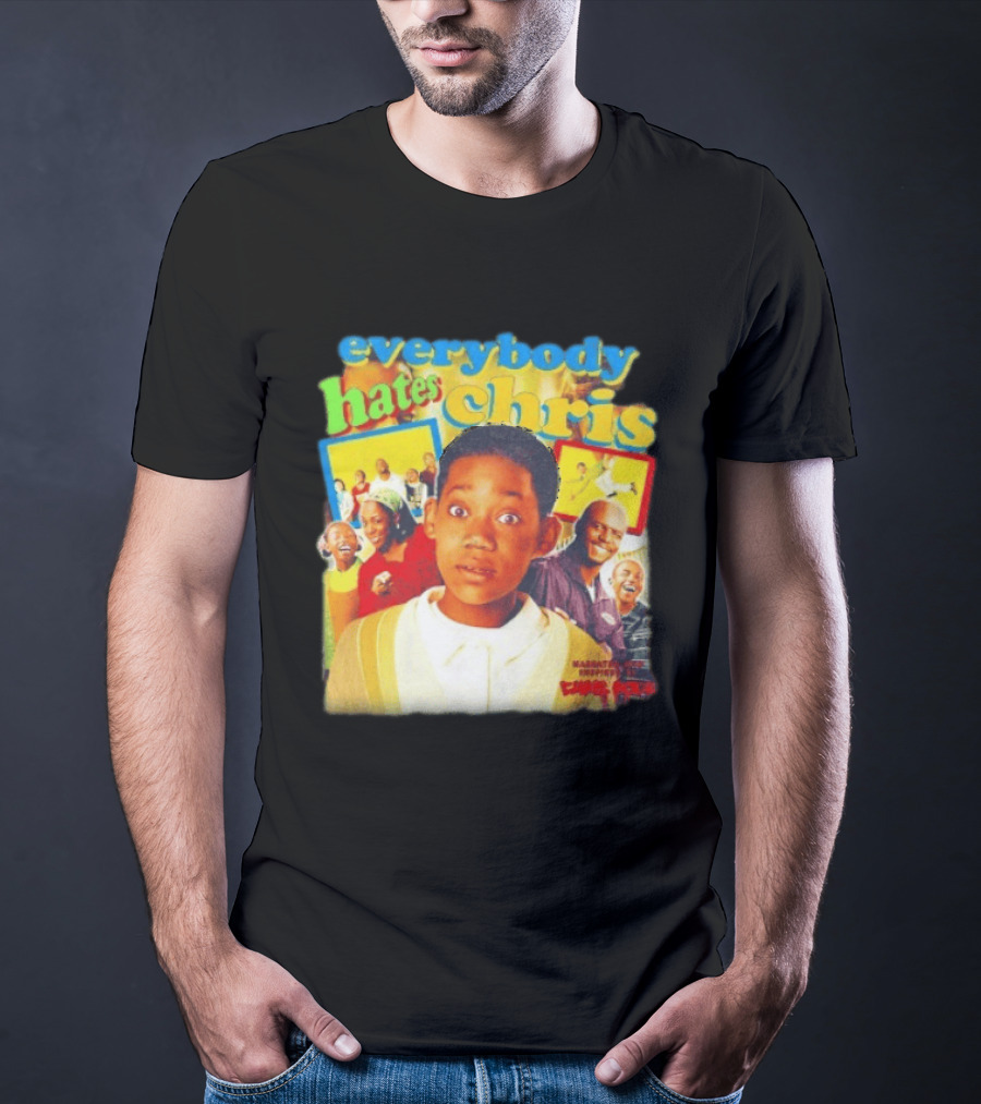Everybody Hates Chris Show Characters Collage Colorful T-Shirt