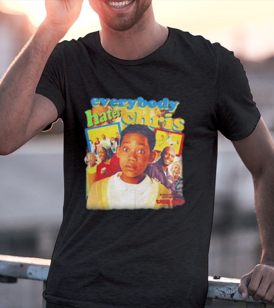 Everybody Hates Chris Show Characters Collage Colorful T-Shirt