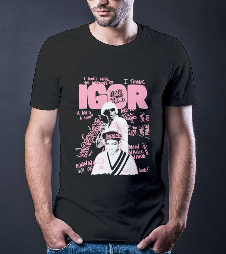IGOR Sketchbook With I Think And EARFQUAKE Tyler The Creator T-Shirt