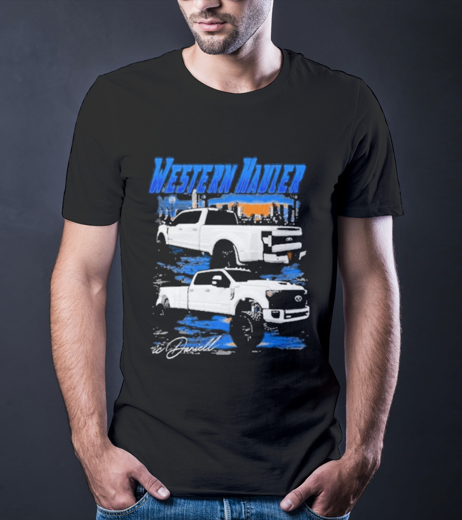 Icdaniell Ford F350 Dually Western Hauler Trucks T-Shirt