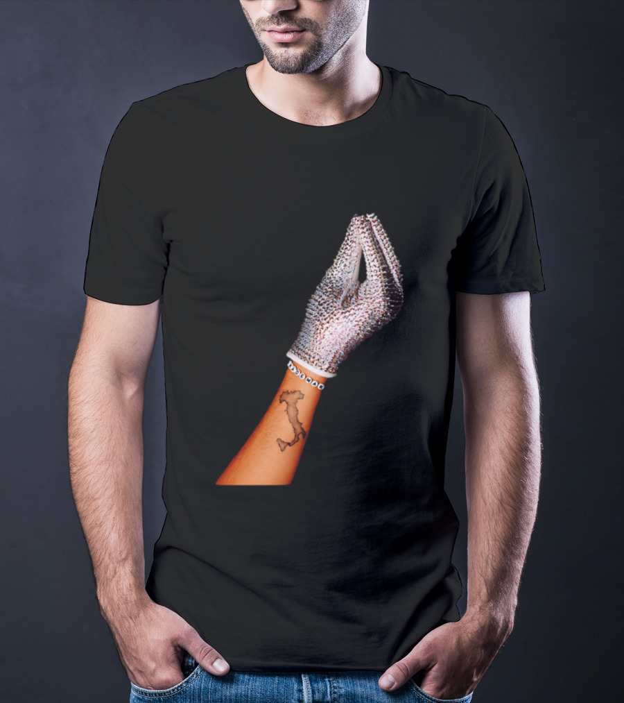Mademan Italia Drake IceMan Glitter Glove Tattoo T-Shirt