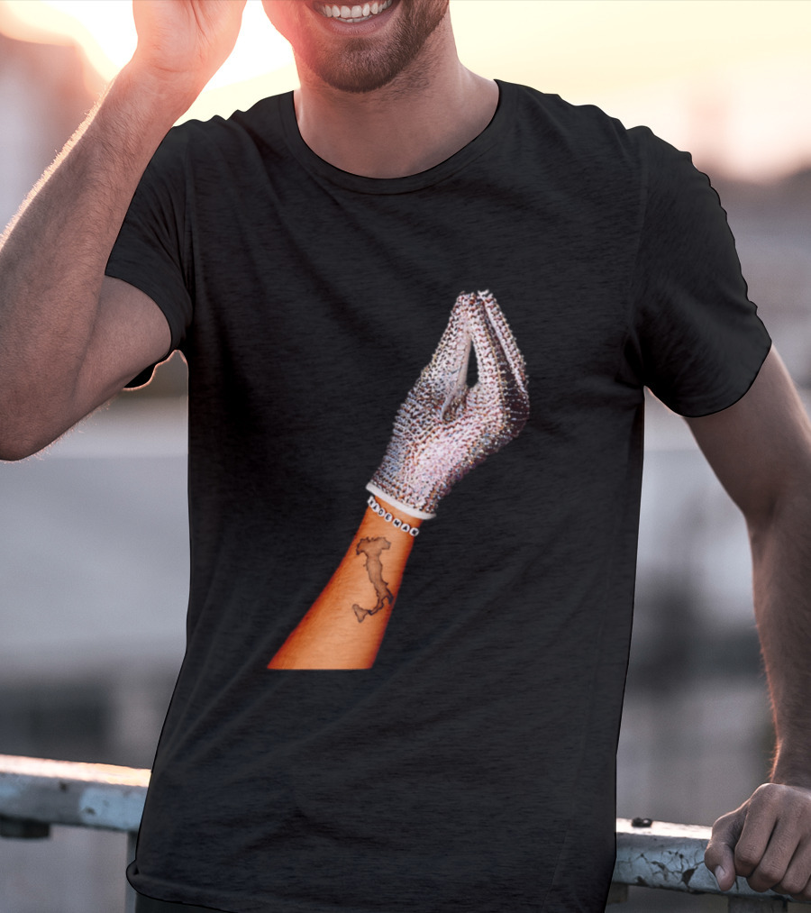 Mademan Italia Drake IceMan Glitter Glove Tattoo T-Shirt