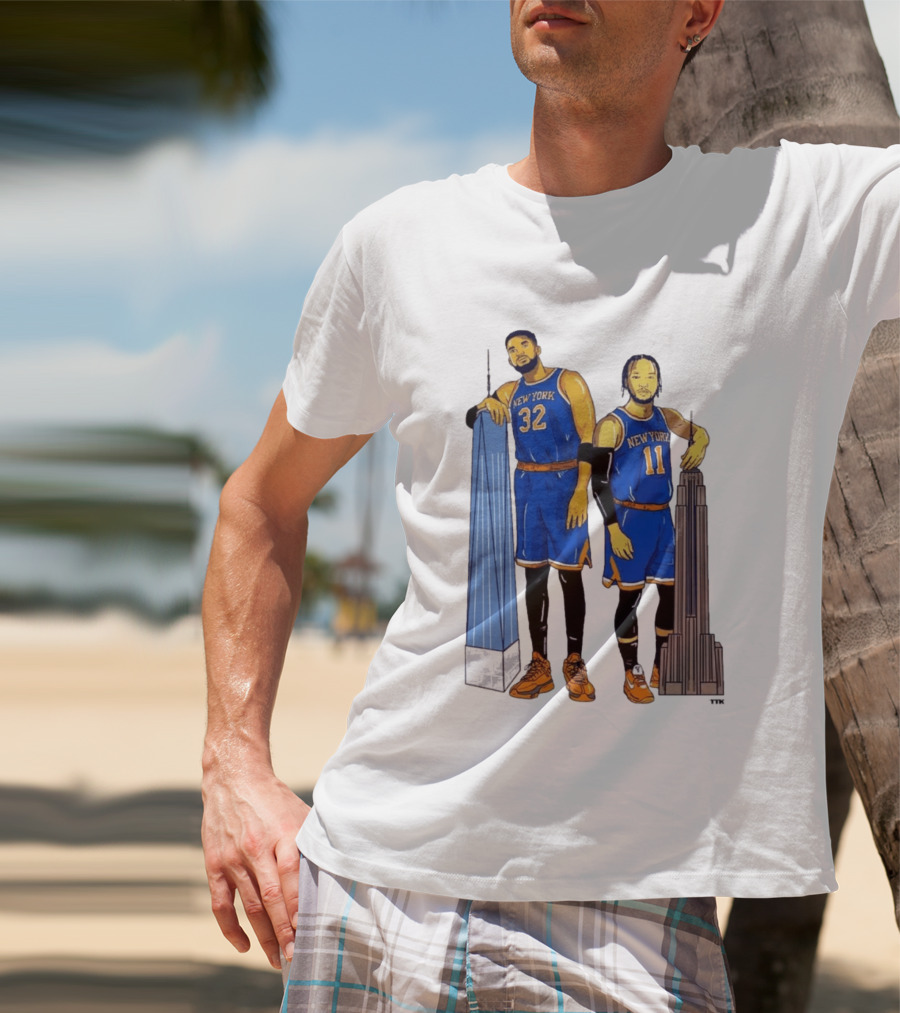 New York Twin Towers Towns Brunson Basketball Player T-Shirt