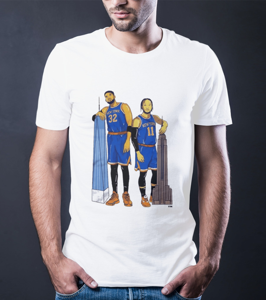 New York Twin Towers Towns Brunson Basketball Player T-Shirt