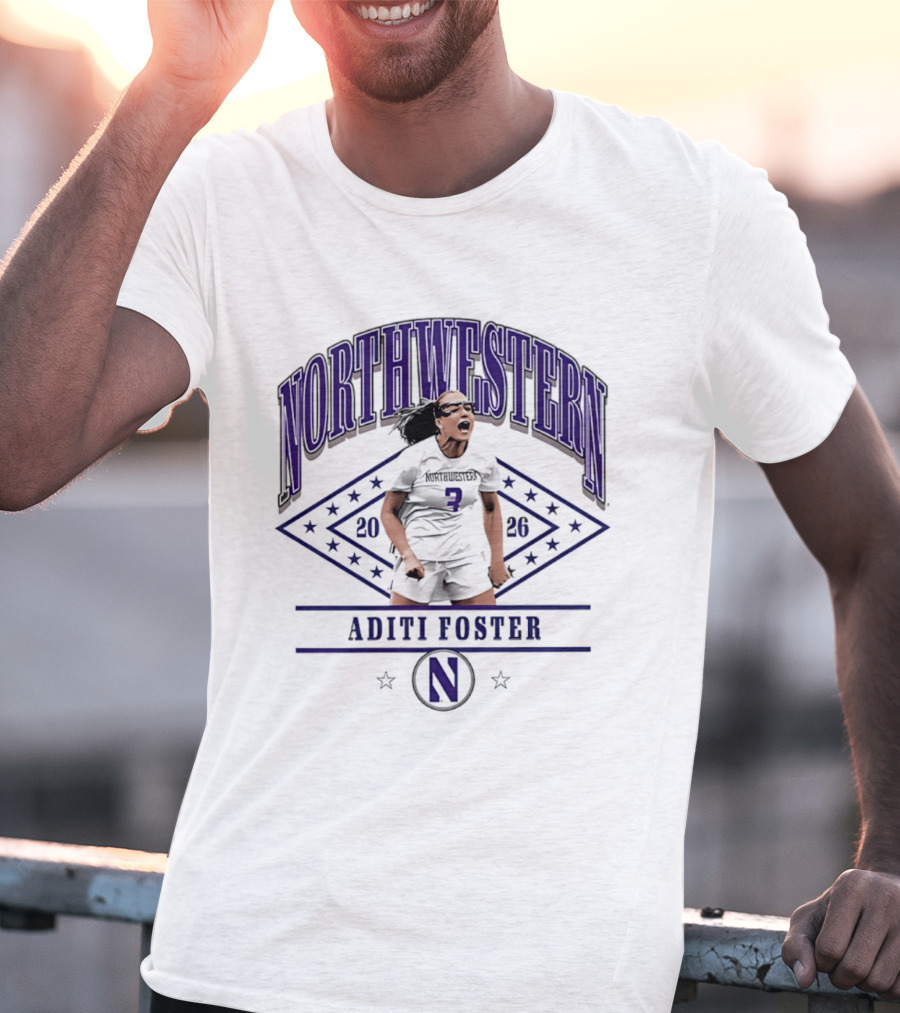 Northwestern 2026 Aditi Foster Women's Lacrosse T-Shirt