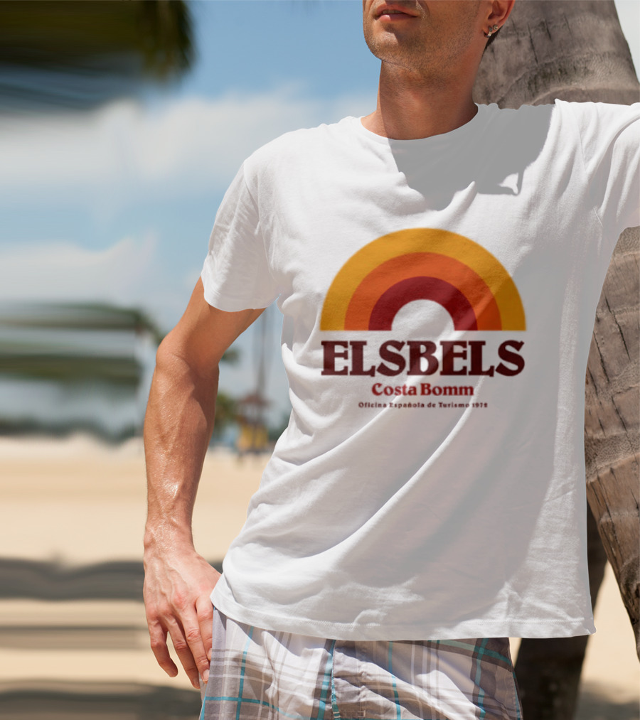 Elsbels Costa Bomm Oficina Española De Turismo 1978 Retro Rainbow T-Shirt