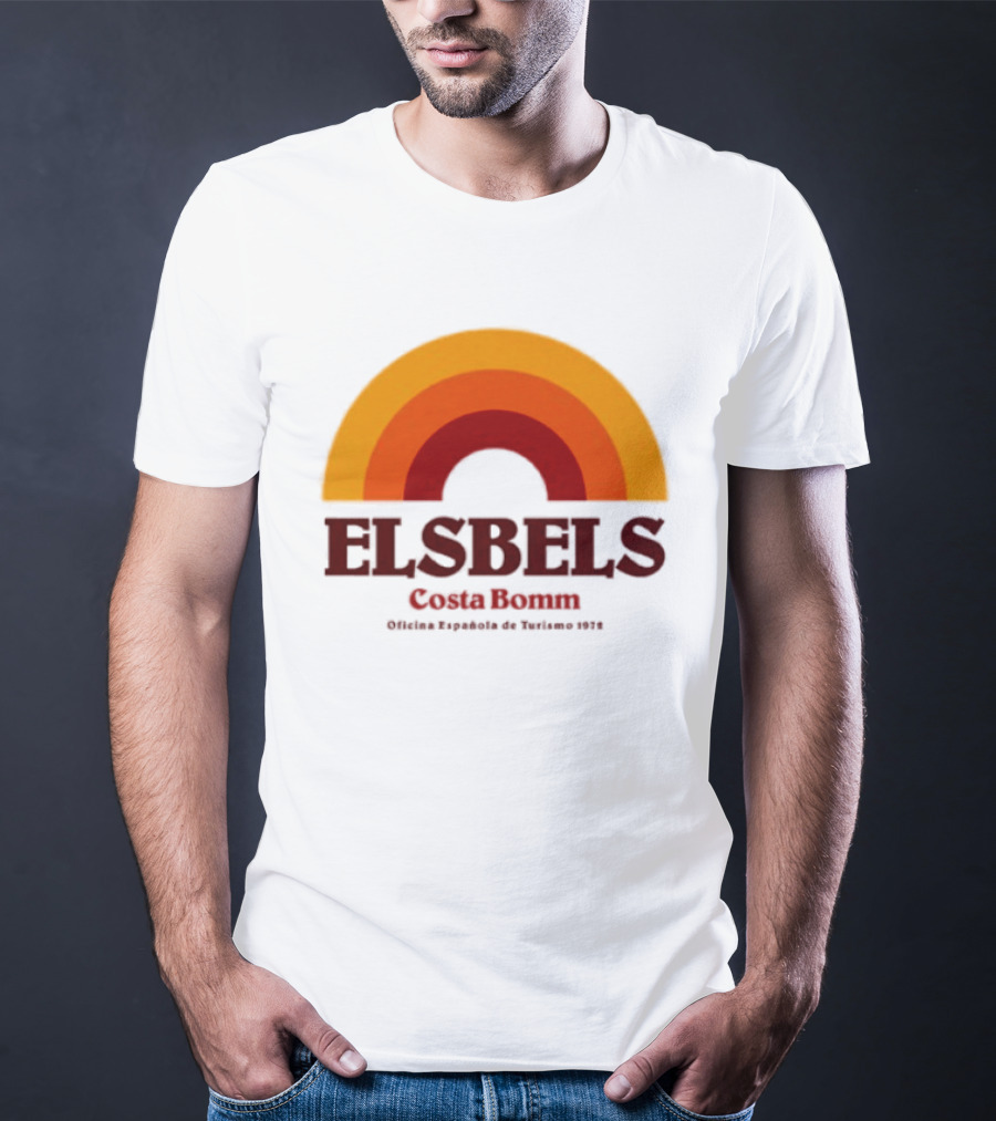 Elsbels Costa Bomm Oficina Española De Turismo 1978 Retro Rainbow T-Shirt