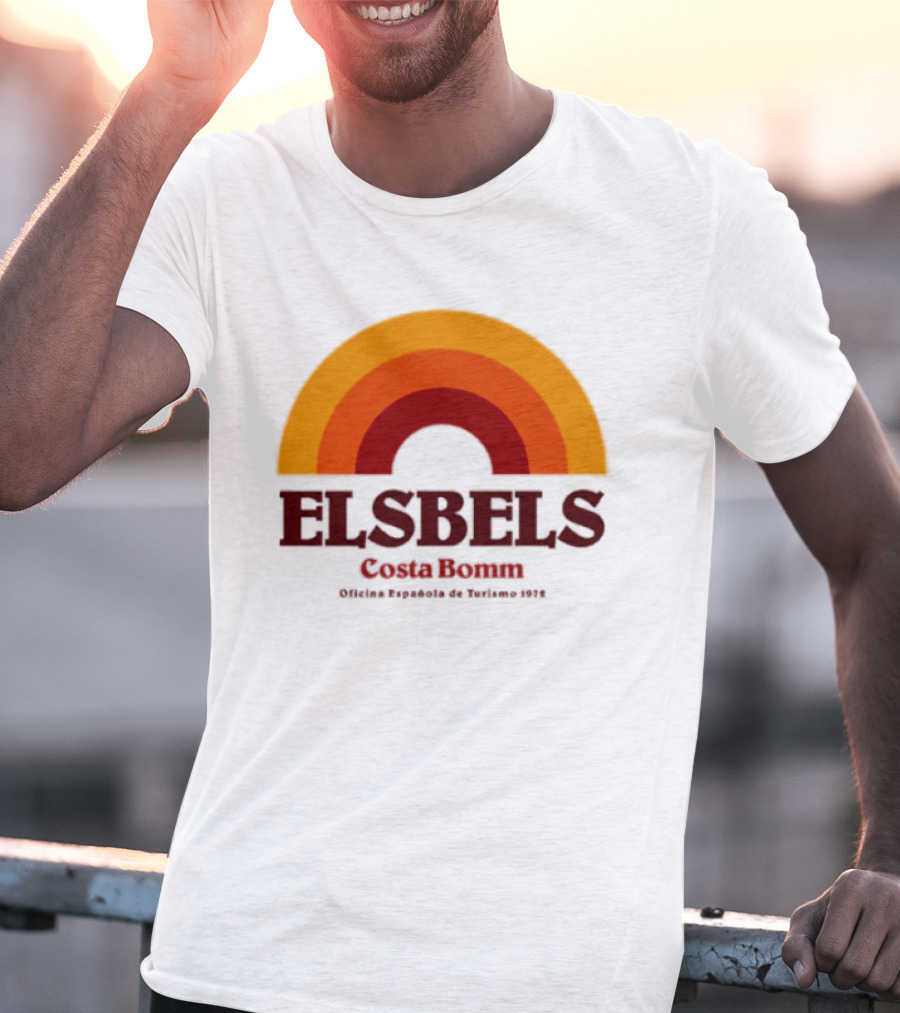 Elsbels Costa Bomm Oficina Española De Turismo 1978 Retro Rainbow T-Shirt