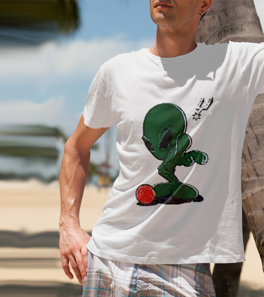 San Antonio Spurs Alien Basketball Dribble T-Shirt