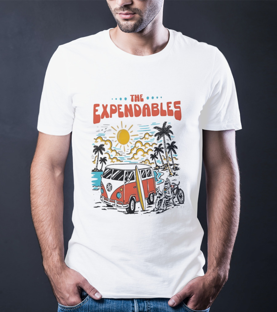 The Expendables Santa Cruz Surf Van Beach Sunset Scene 2026 T-Shirt