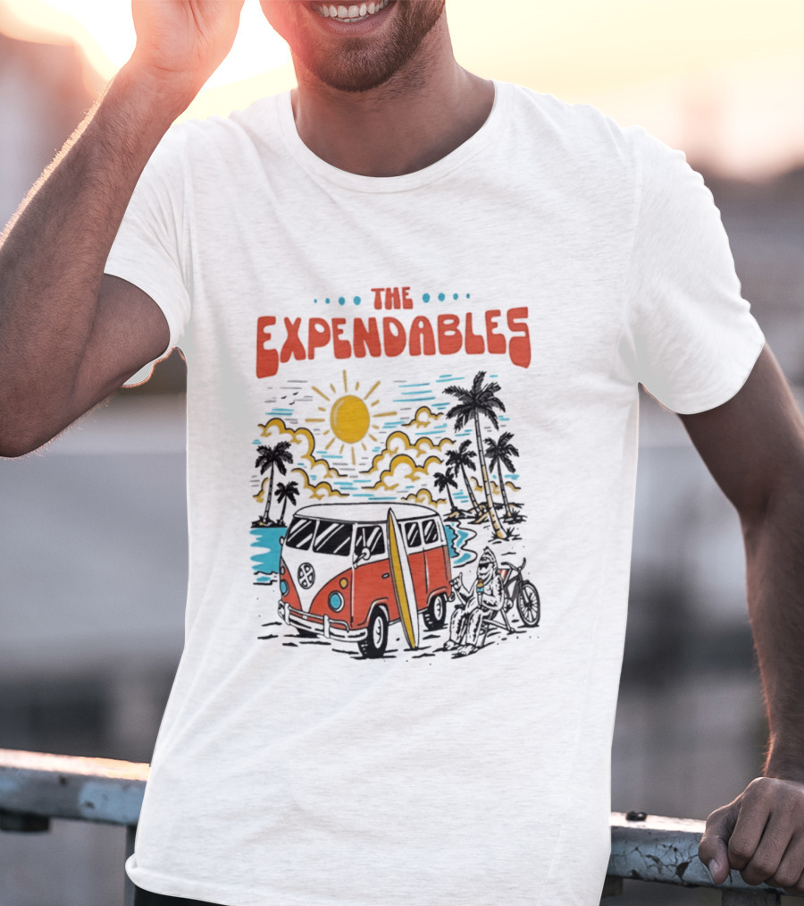The Expendables Santa Cruz Surf Van Beach Sunset Scene 2026 T-Shirt