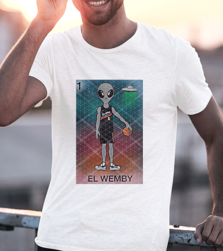 El Wemby San Antonio Spurs Alien UFO Basketball Victor Wembanyama 2026 T-Shirt