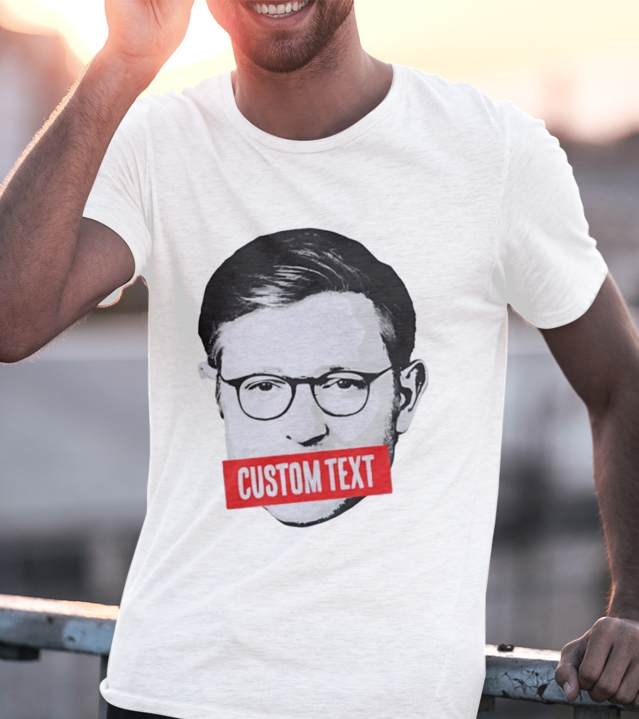 Mike Johnson Silenced Voice Custom Text Stencil T-Shirt