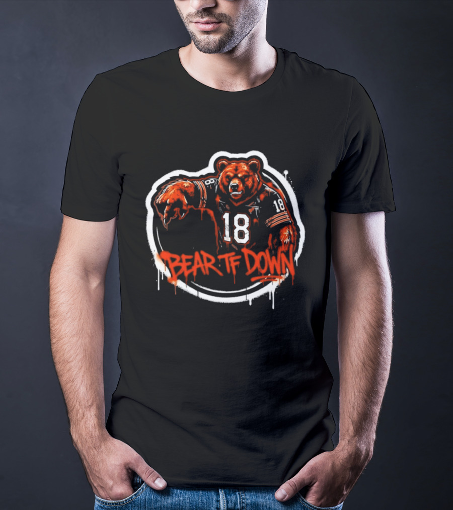 Chicago Bears Bear TF Down 18 Sports Fan T-Shirt
