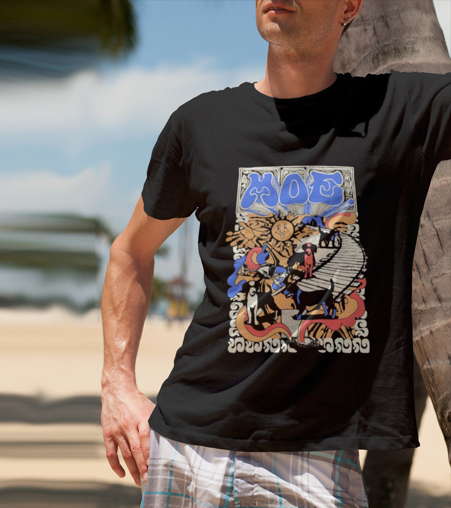 MOE Colorful Sun And Figures Pathway T-Shirt
