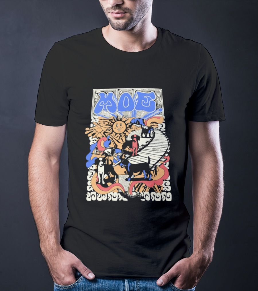 MOE Colorful Sun And Figures Pathway T-Shirt