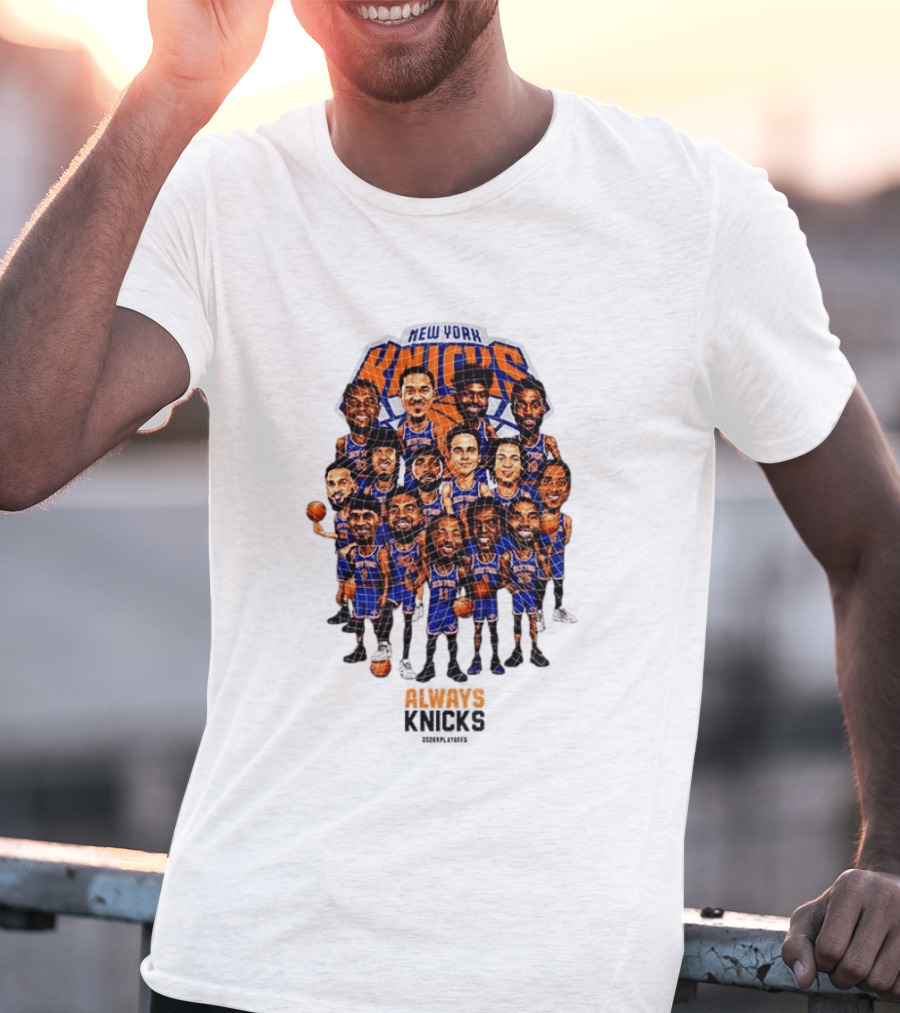 New York Knicks Caricature Basketball Team 2026 Game Day Let's Go T-Shirt