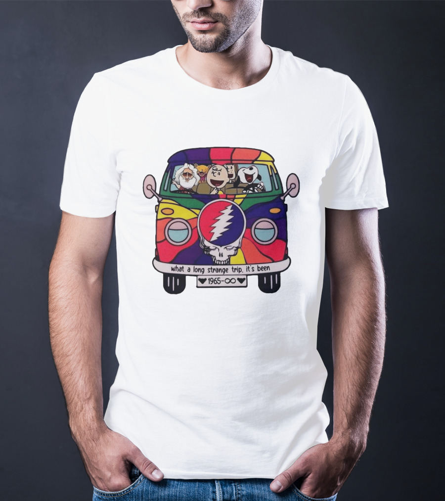 Snoopy Grateful Dead 1965 Psychedelic Bus What A Long Strange Trip It's Been T-Shirt