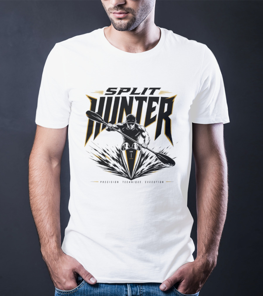 Split Hunter Kayaker Precision Technique Execution T-Shirt