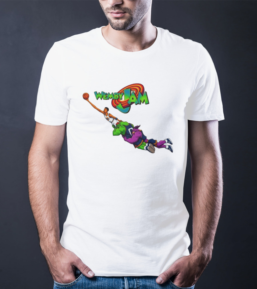 Wemby Jam Monstars Dunk 90s Basketball T-Shirt