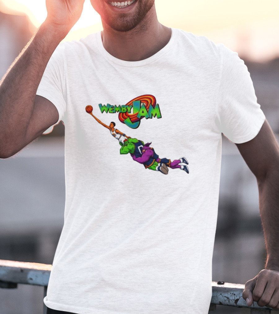 Wemby Jam Monstars Dunk 90s Basketball T-Shirt