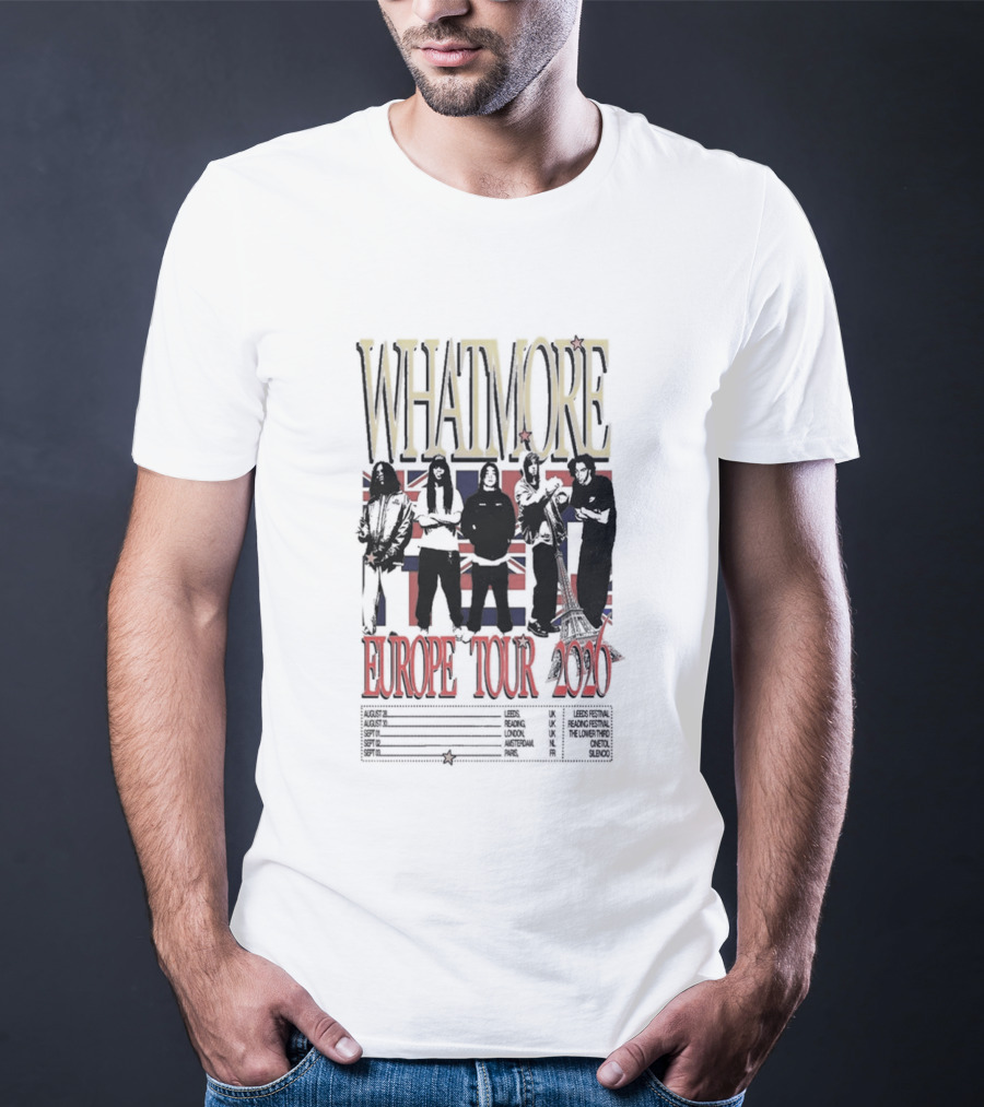 Whatmore Europe Tour 2026 Band Union Jack T-Shirt