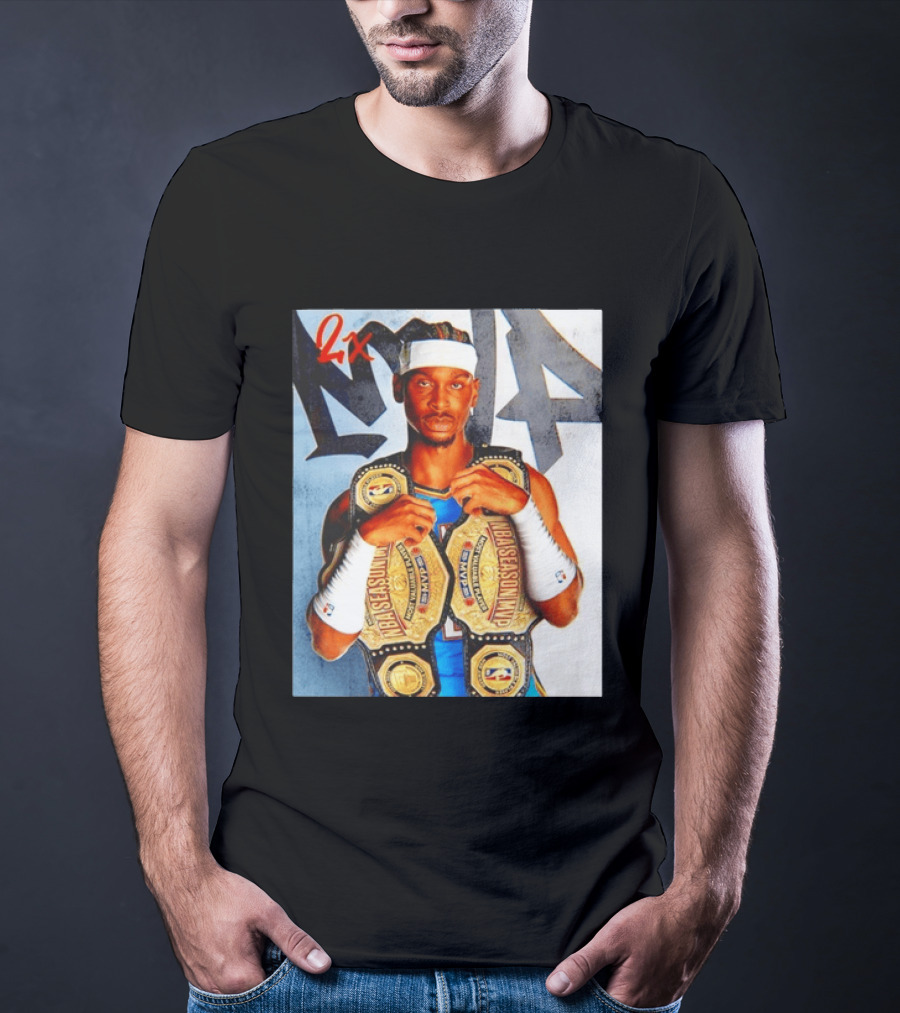 Shai Gilgeous Alexander 2X NBA MVP Champion Image T-Shirt