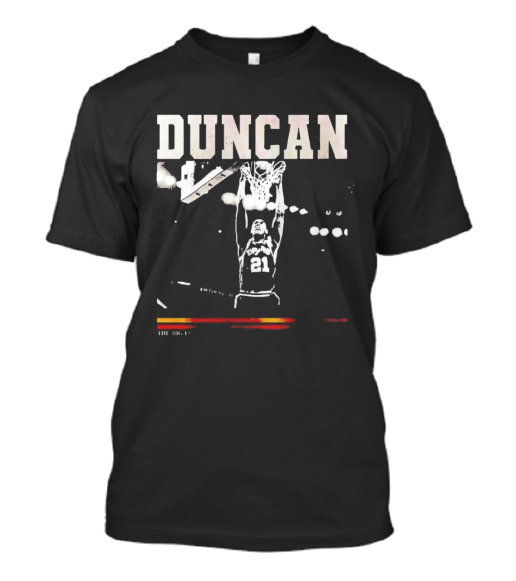 Tim Duncan Dunk Spurs Big Fundamental 21 T-Shirt