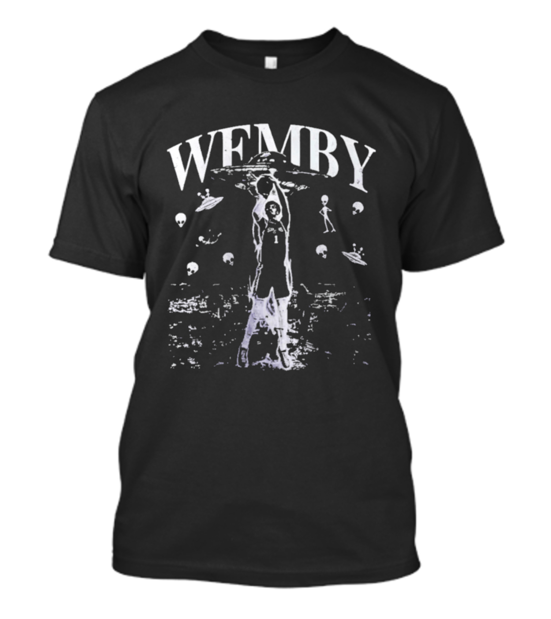 Wemby UFO Alien Basketball San Antonio Team T-Shirt