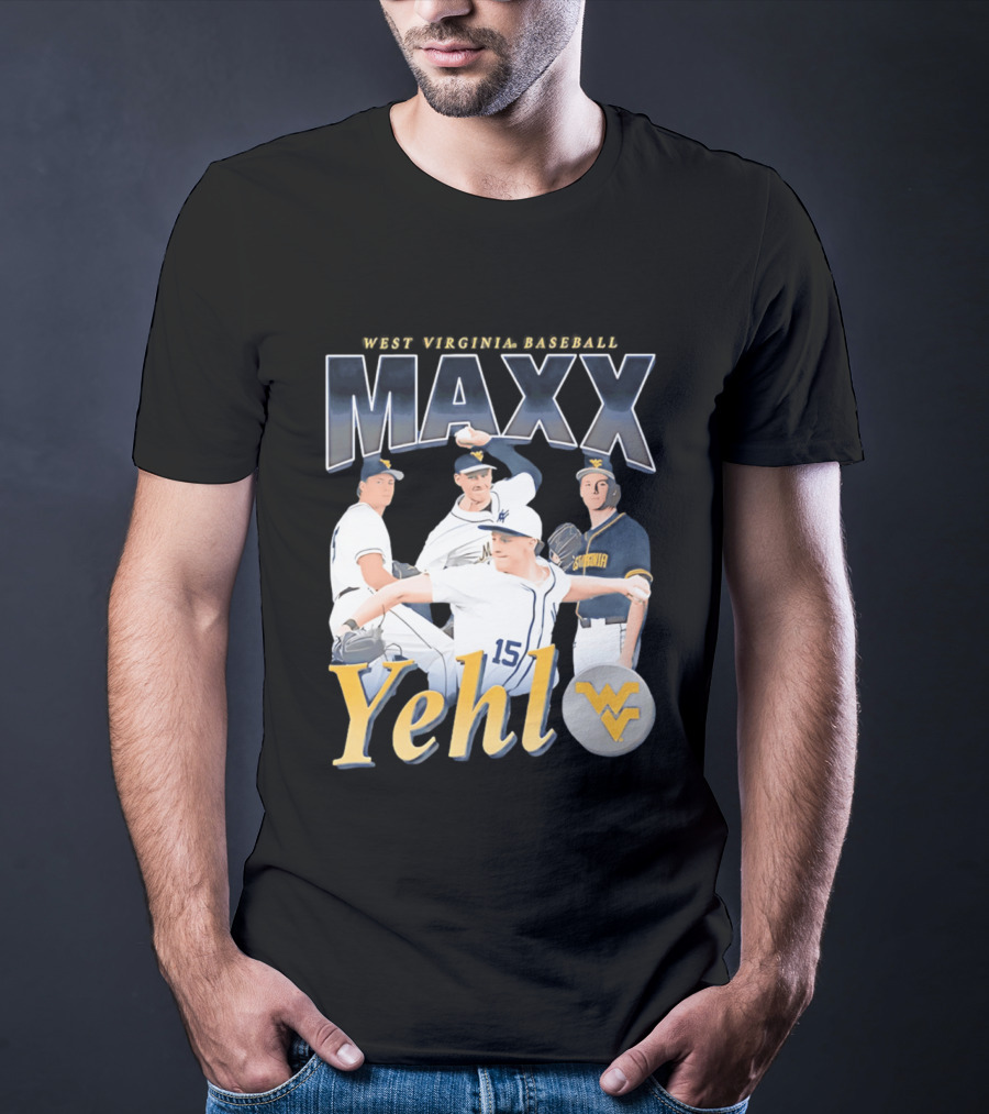 West Virginia Baseball Maxx Yehl WV Iconic Sports T-Shirt