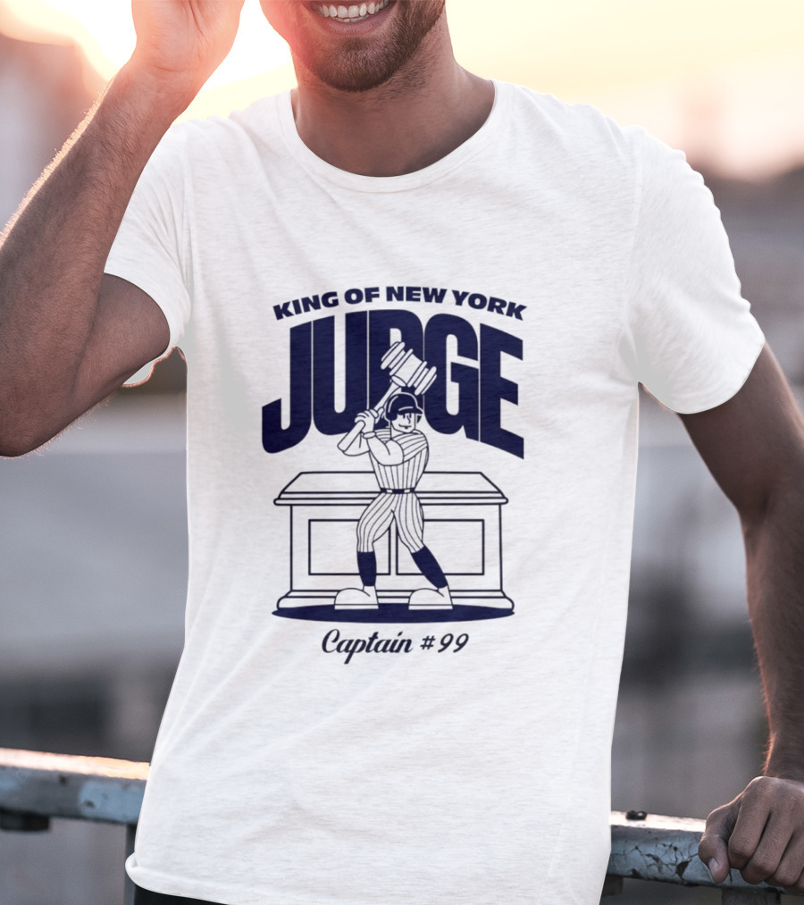 King Of New York Judge Captain #99 Toddler Yankees Superstar Cartoon T-Shirt