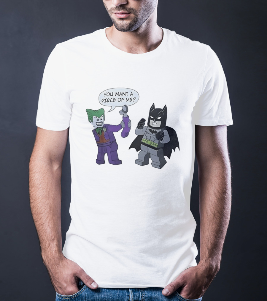 Lego Batman Vs Joker You Want A Piece Of Me Confrontation T-Shirt