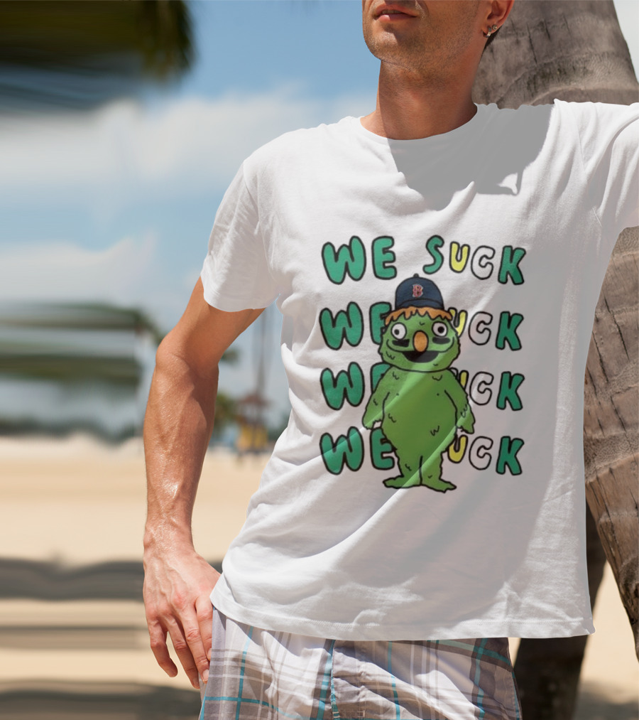 Boston Red Sox We Suck Mascot Fan Humor T-Shirt