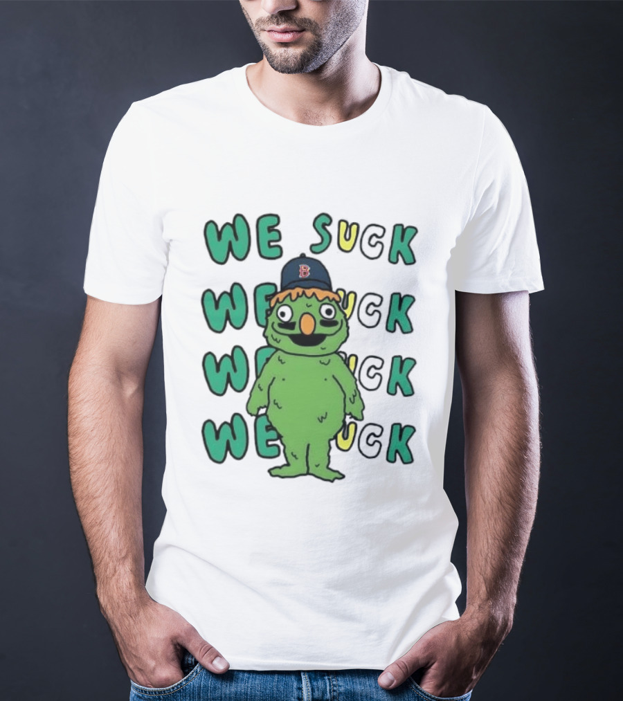 Boston Red Sox We Suck Mascot Fan Humor T-Shirt