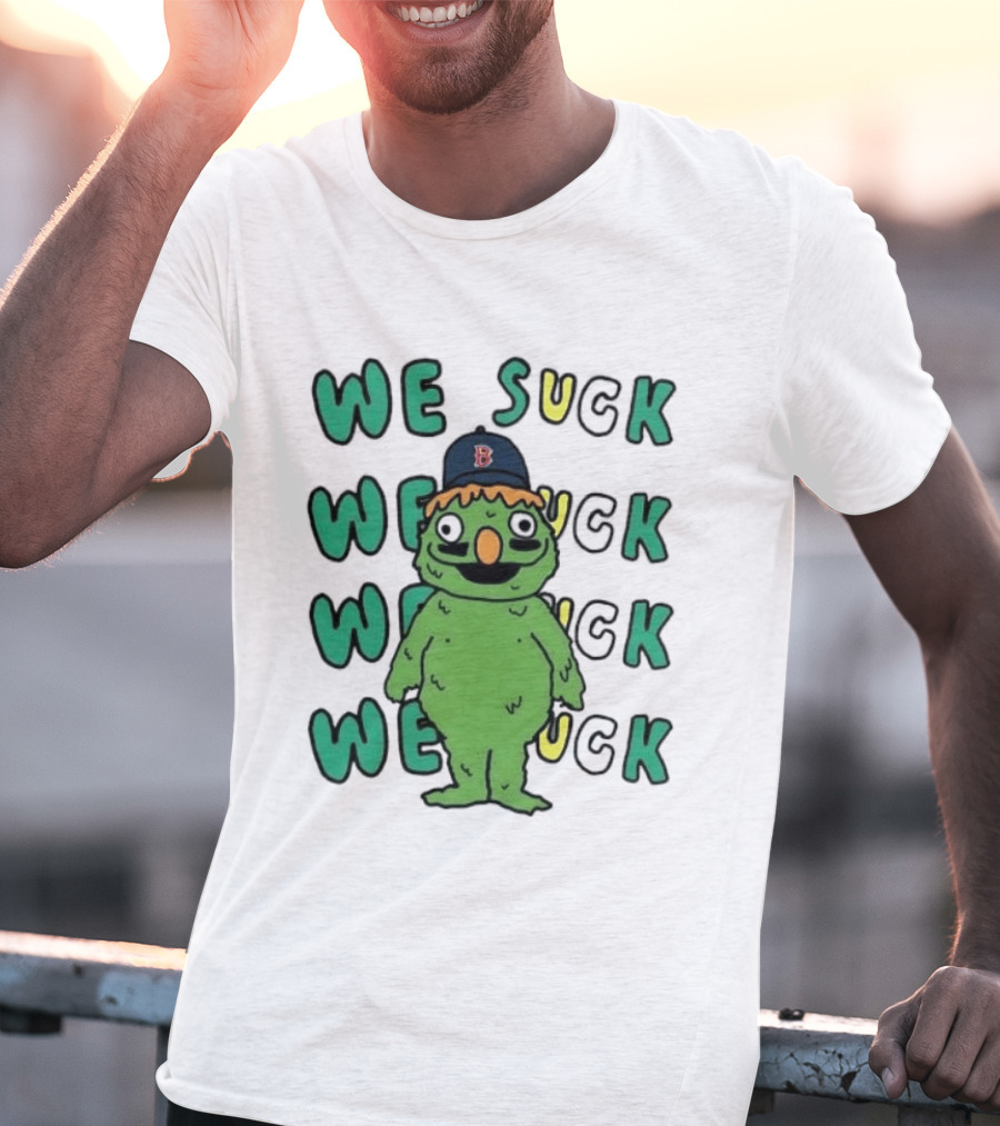 Boston Red Sox We Suck Mascot Fan Humor T-Shirt