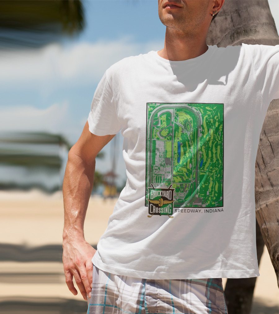 Brickyard Crossing Speedway Indiana Map Instant T-Shirt