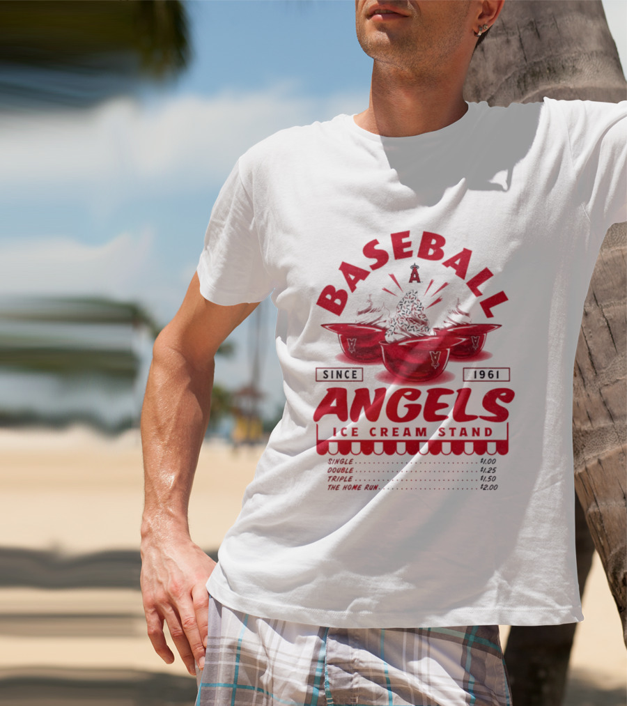 Baseball Angels Ice Cream Stand Since 1961 T-Shirt