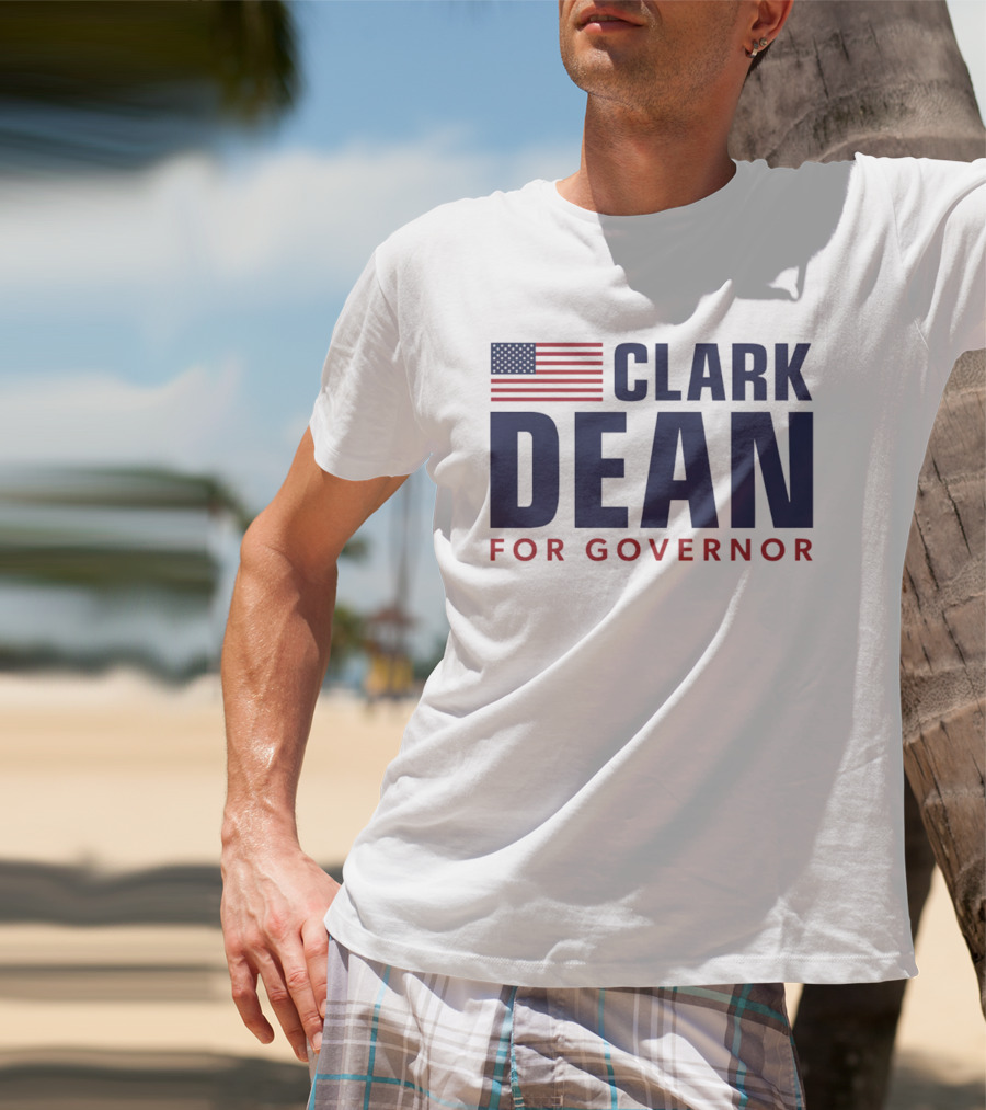 Clark Dean For Governor 2026 American Flag T-Shirt