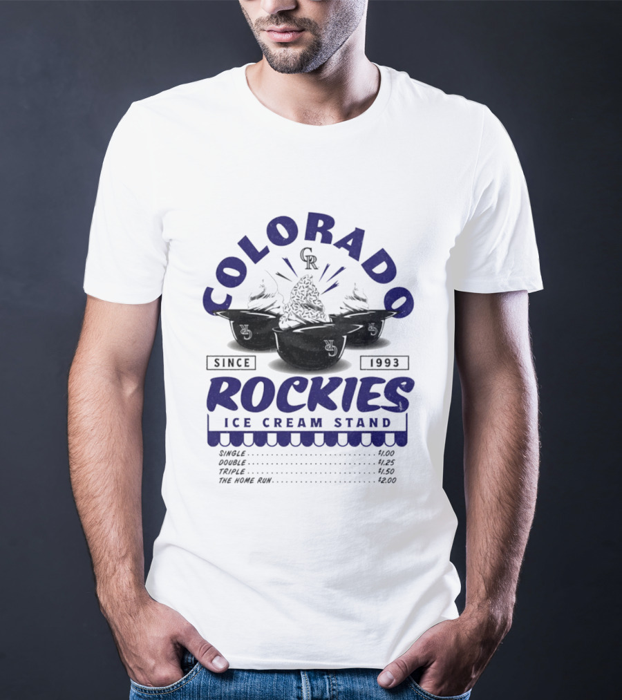 Colorado Rockies Ice Cream Stand Since 1993 CR T-Shirt