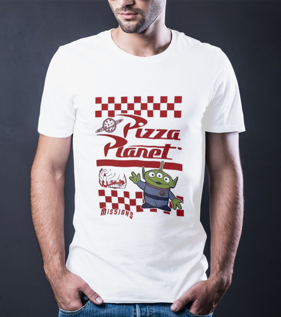 Pizza Planet Little Green Men Missions Disney Pixar Toy Story T-Shirt