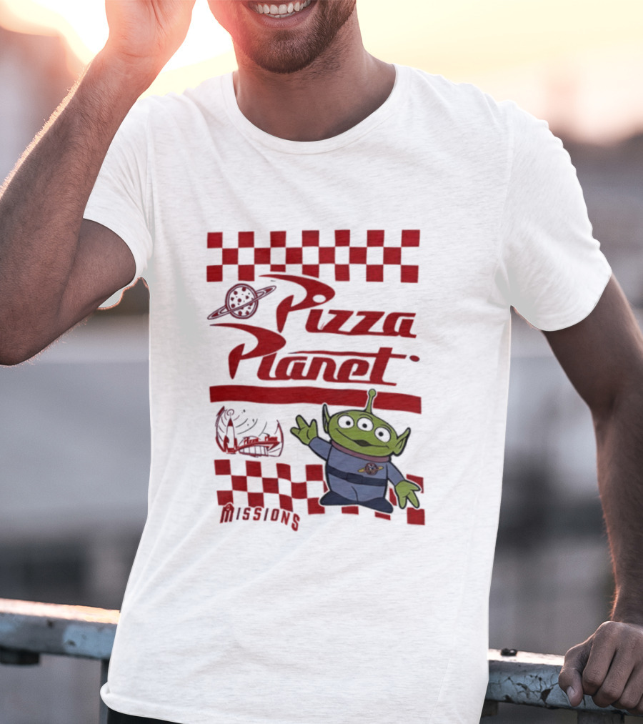 Pizza Planet Little Green Men Missions Disney Pixar Toy Story T-Shirt