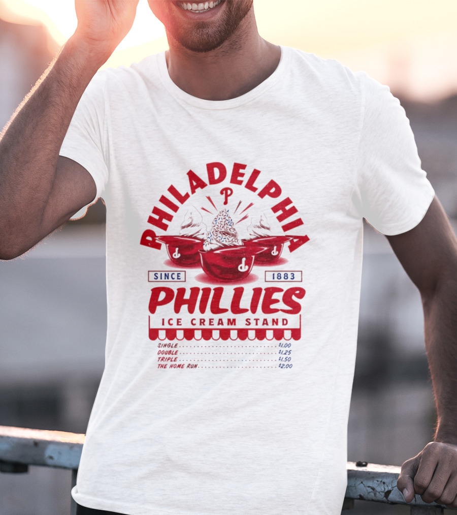 Philadelphia Phillies Ice Cream Stand Since 1883 T-Shirt