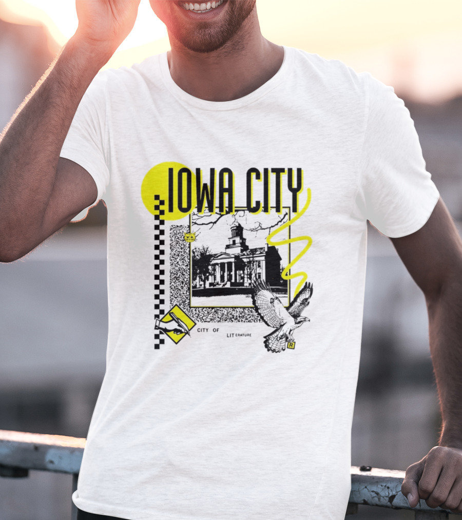 Iowa City University Old Capitol Literary Heritage Bird And Book T-Shirt