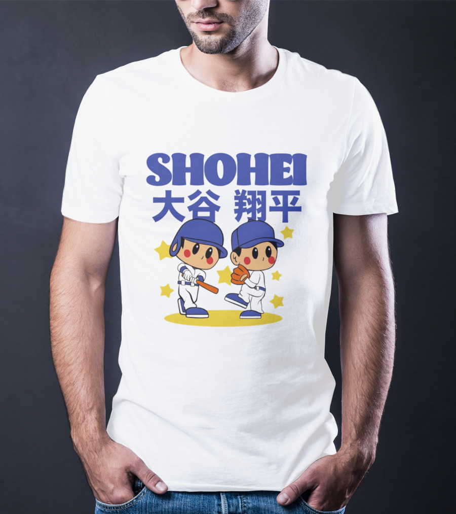 Shohei Ohtani Los Angeles Dodgers Superstar Cartoon Toddler T-Shirt