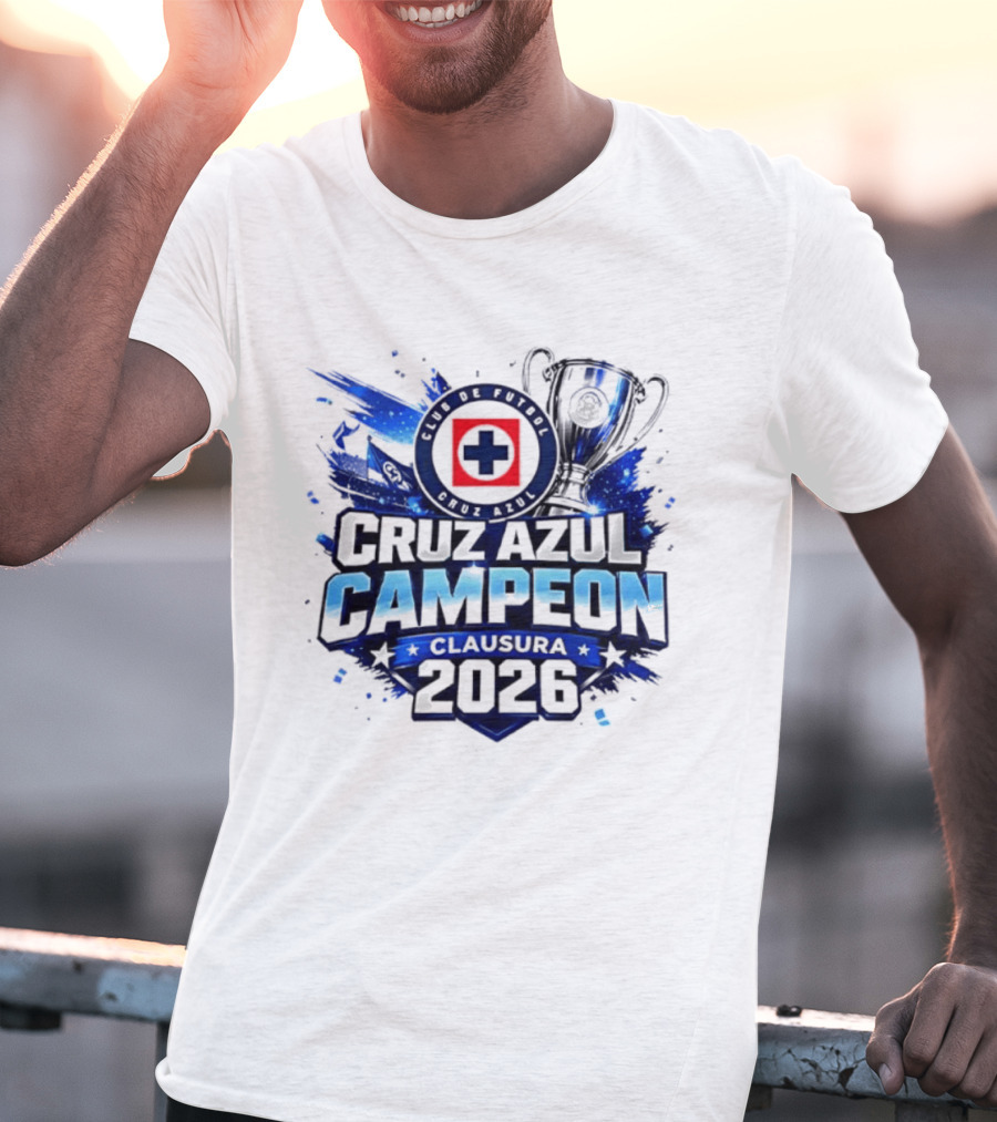 Cruz Azul Campeon Clausura 2026 Trophy Celebration T-Shirt