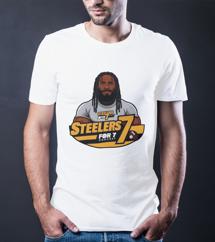 Steelers For 7 Podcast James Harrison Pittsburgh Steelers 7 T-Shirt