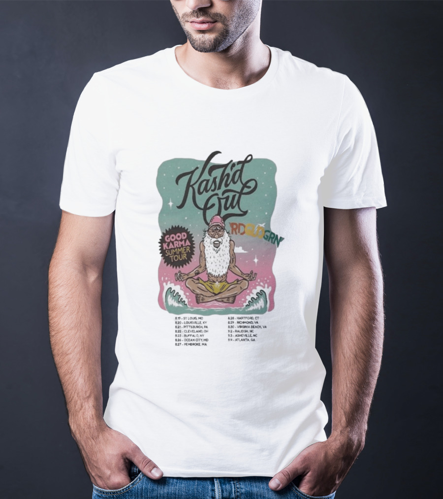 Kash'd Out 2026 Good Karma Summer Tour Vintage Meditation T-Shirt