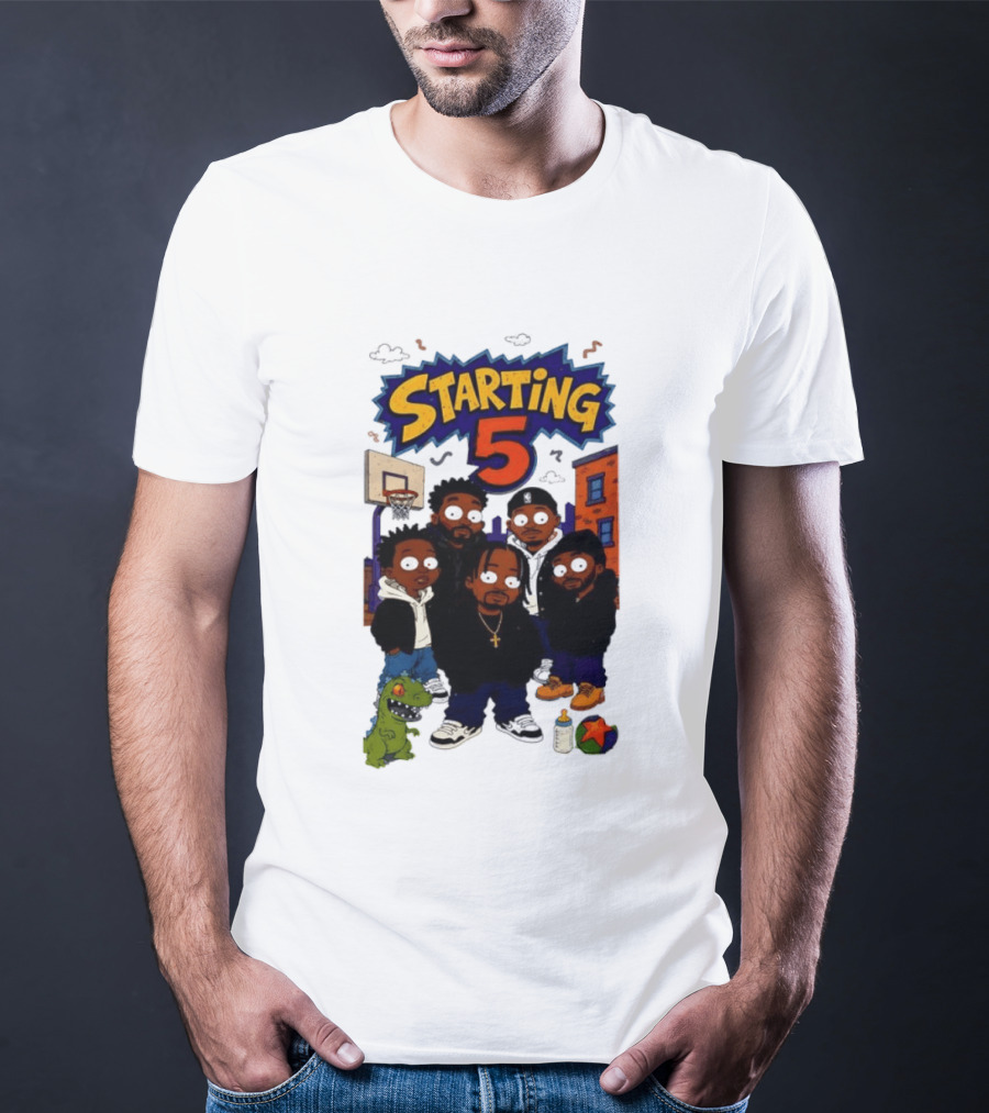 Starting 5 New York Knicks Hip Hop Rugrats Players T-Shirt
