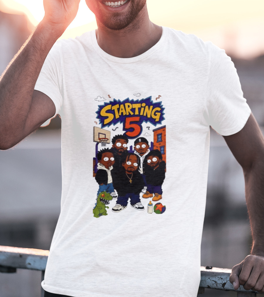 Starting 5 New York Knicks Hip Hop Rugrats Players T-Shirt