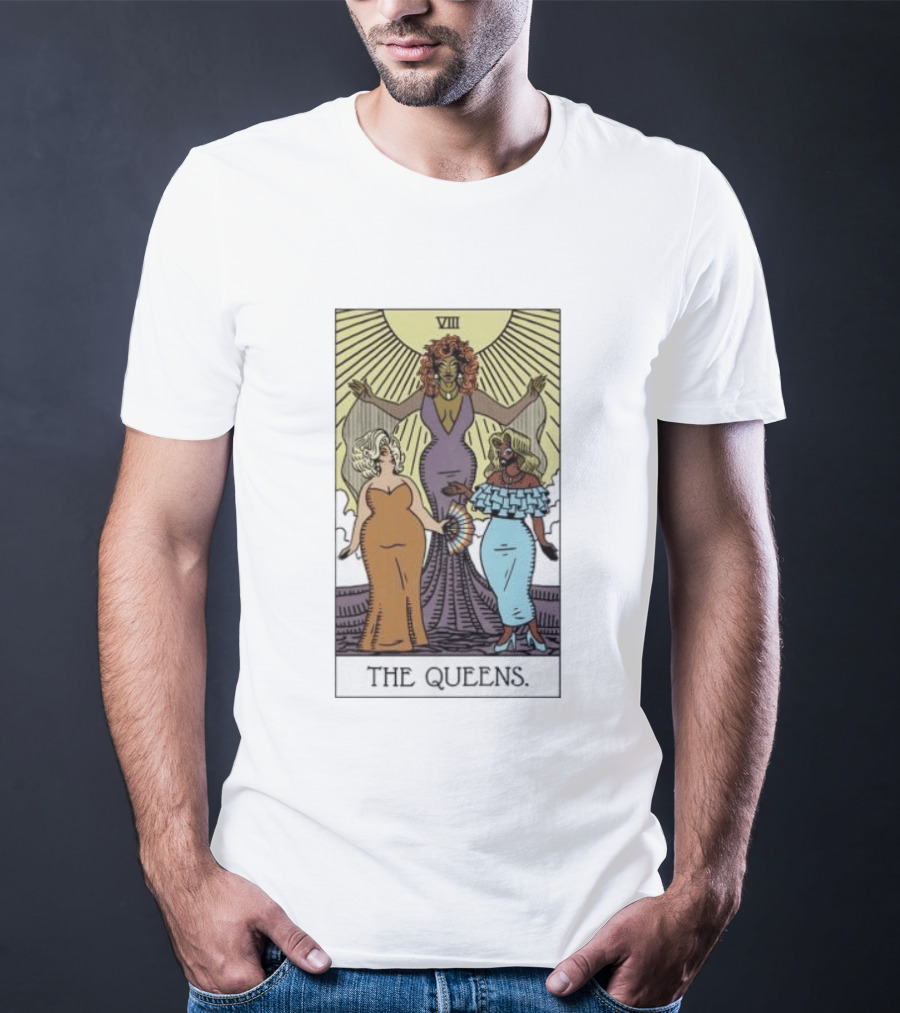 The Queens VIII Tarot Card Empowerment And Elegance T-Shirt